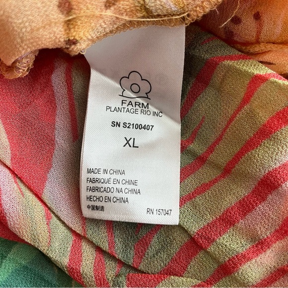 NWOT FARM Rio Mixed Prints Maxi Chemise Dress XL - Picture 12 of 16